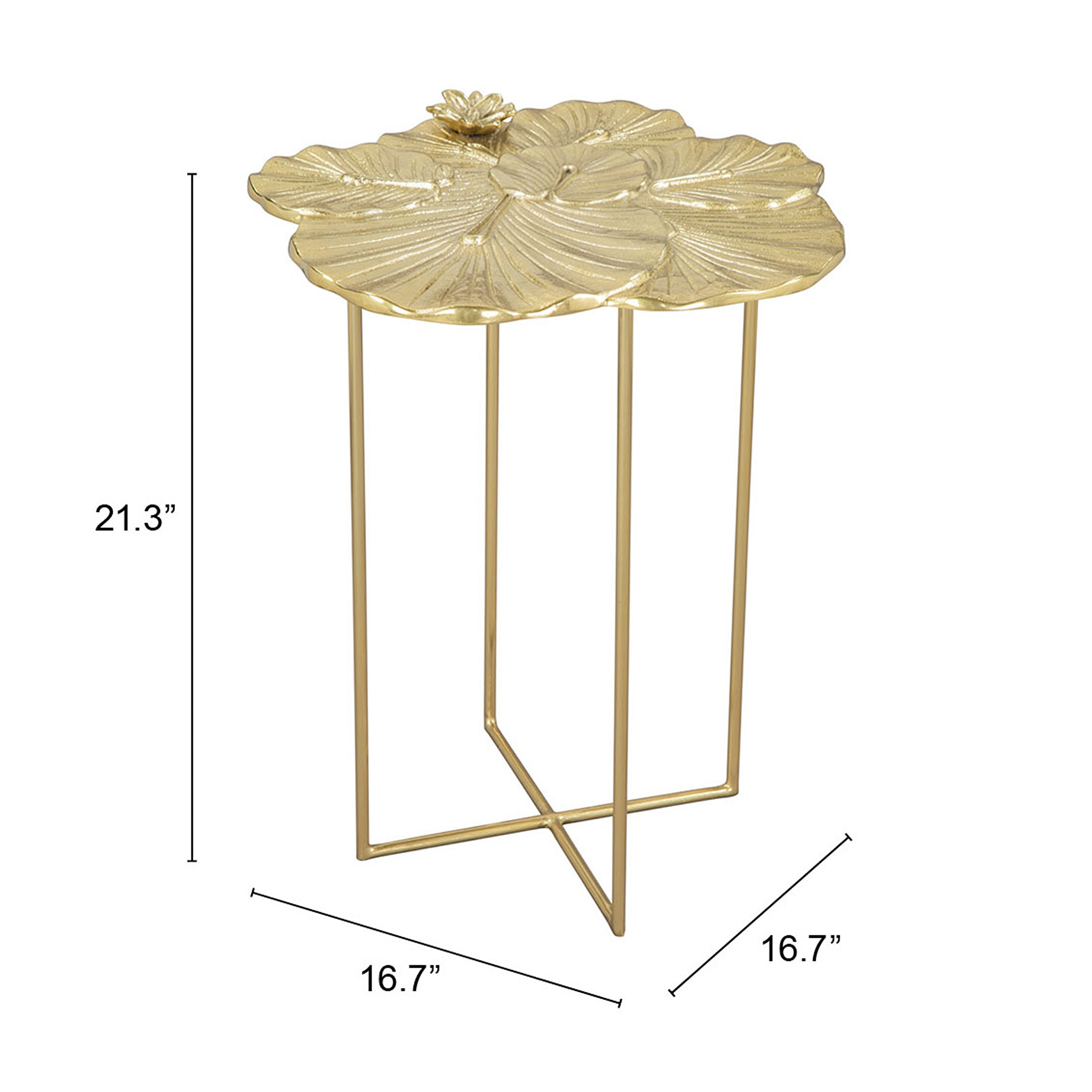 Lotus Side Table Gold