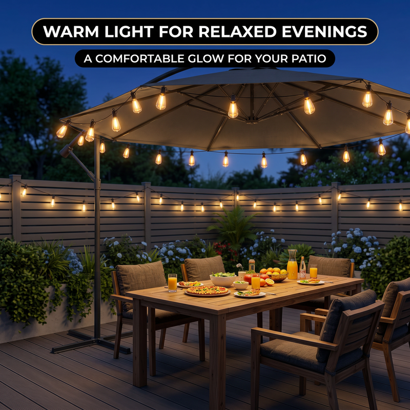 Outdoor Solar String Lights with Remote — Black, 37–108 ft - 11