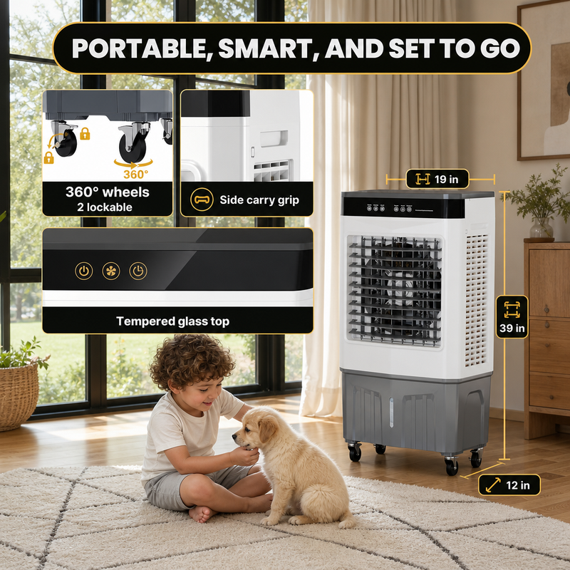 3-in-1 Evaporative Air Cooler Tower Fan with Remote Control - 11