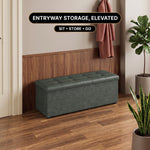 BENCH WITH STORAGE – FOLDING OTTOMAN WITH PADDED SEAT - 11