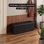 BENCH WITH STORAGE – FOLDING OTTOMAN WITH PADDED SEAT - 11