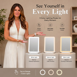 Portable LED Makeup Mirror – Rechargeable, Adjustable Brightness, Compact & Travel-Friendly - 11