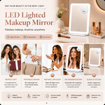 Portable LED Makeup Mirror – Rechargeable, Adjustable Brightness, Compact & Travel-Friendly - 11
