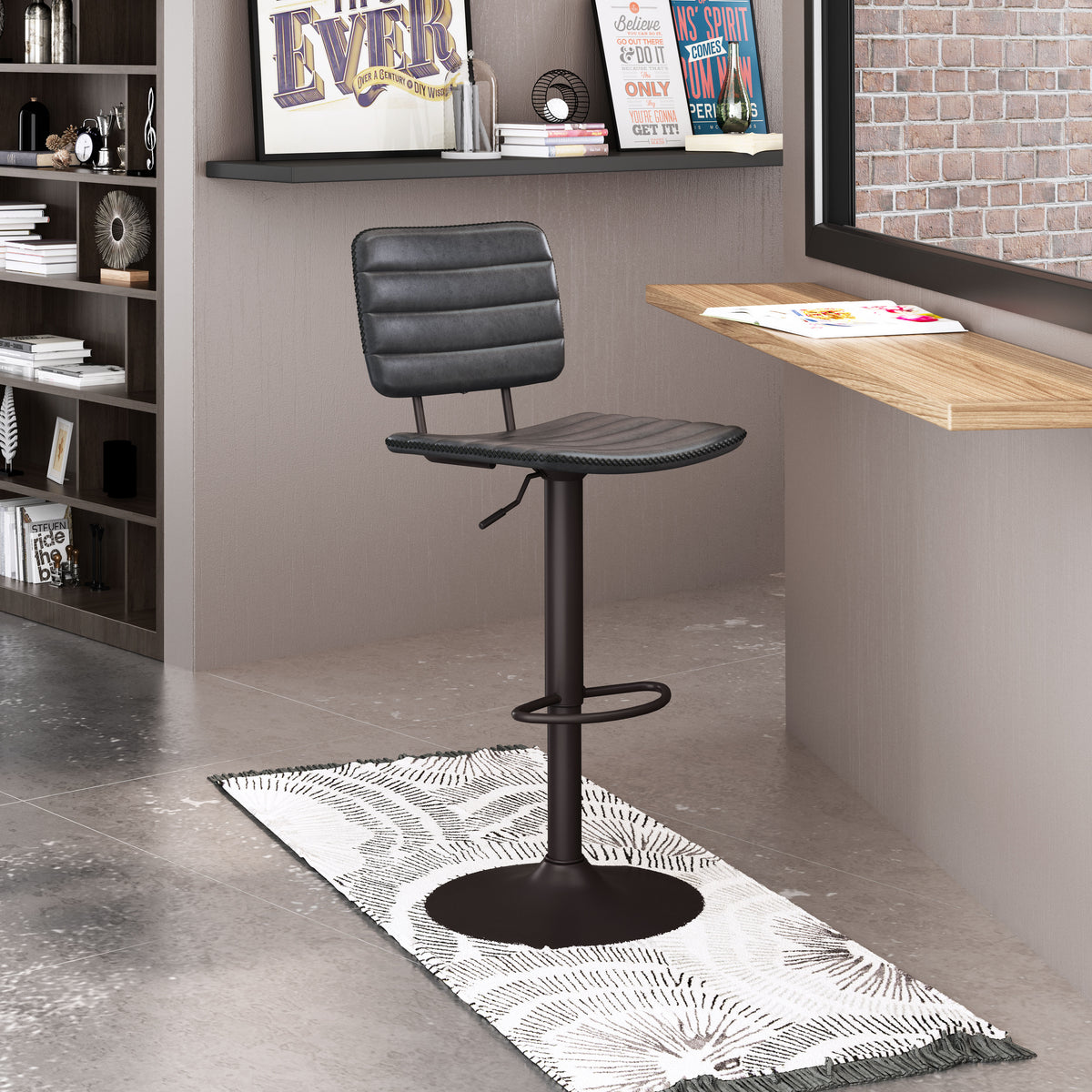 Holden Barstool Vintage Black & Dark Bronze