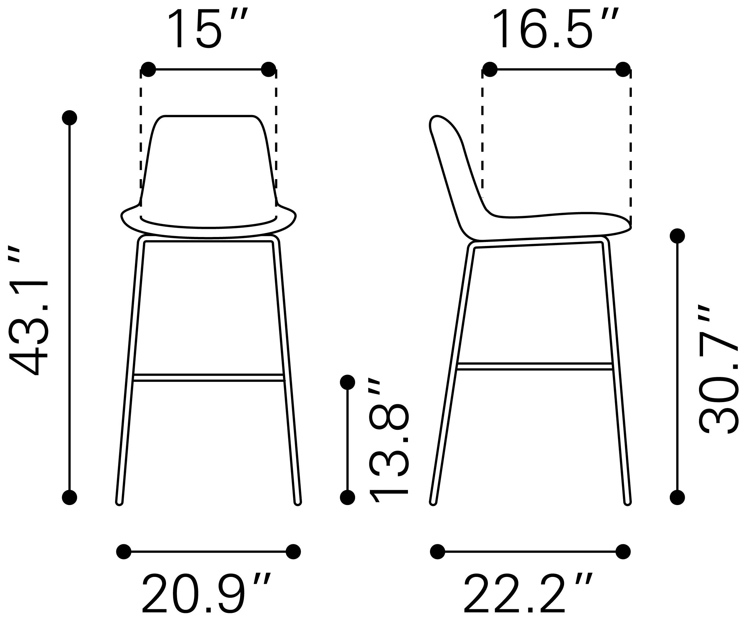 Byron Barstool Brown