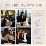 Portable LED Makeup Mirror – Rechargeable, Adjustable Brightness, Compact & Travel-Friendly - 12