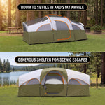 5–8 PERSON FAMILY DOME CAMPING TENT – WATERPROOF OUTDOOR TENT WITH RAINFLY & CARRY BAG - 12
