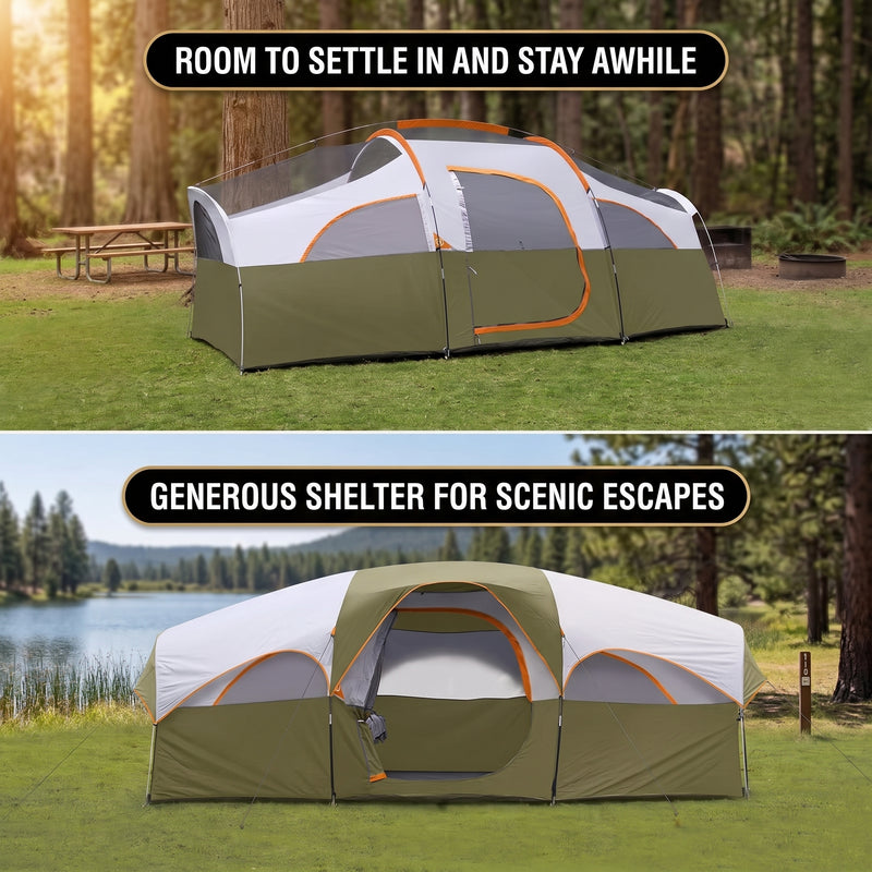 5–8 PERSON FAMILY DOME CAMPING TENT – WATERPROOF OUTDOOR TENT WITH RAINFLY & CARRY BAG - 12