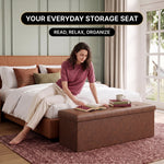 BENCH WITH STORAGE – FOLDING OTTOMAN WITH PADDED SEAT - 12