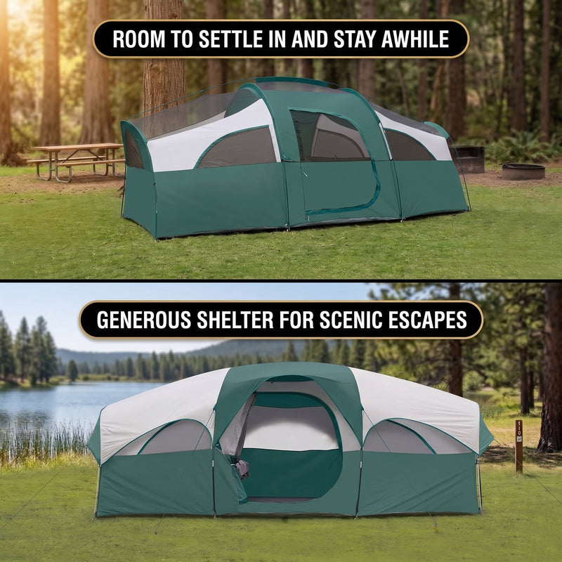 5–8 PERSON FAMILY DOME CAMPING TENT – WATERPROOF OUTDOOR TENT WITH RAINFLY & CARRY BAG - 12