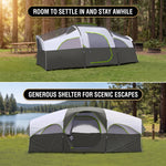 5–8 PERSON FAMILY DOME CAMPING TENT – WATERPROOF OUTDOOR TENT WITH RAINFLY & CARRY BAG - 12