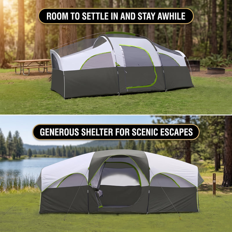 5–8 PERSON FAMILY DOME CAMPING TENT – WATERPROOF OUTDOOR TENT WITH RAINFLY & CARRY BAG - 12