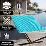 2-Person Quilted Outdoor Hammock 12FT – Double Layer with Pillow & Storage - 12