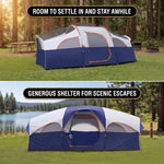 5–8 PERSON FAMILY DOME CAMPING TENT – WATERPROOF OUTDOOR TENT WITH RAINFLY & CARRY BAG - 12