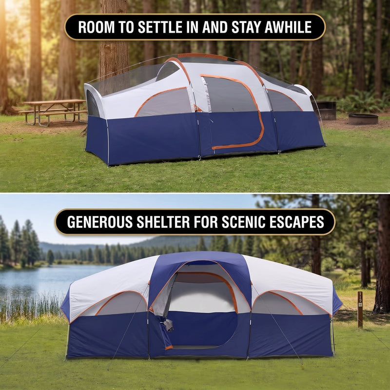 5–8 PERSON FAMILY DOME CAMPING TENT – WATERPROOF OUTDOOR TENT WITH RAINFLY & CARRY BAG - 12