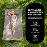 2-Person Hammock with Adjustable-Height Stand, Pillow & Carrying Bag - 12