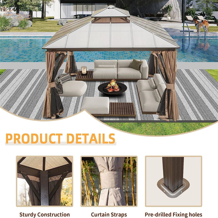  12' x 12' Hardtop Gazebo