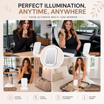Portable LED Makeup Mirror – Rechargeable, Adjustable Brightness, Compact & Travel-Friendly - 13