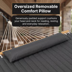 2-Person Quilted Outdoor Hammock 12FT – Double Layer with Pillow & Storage - 13