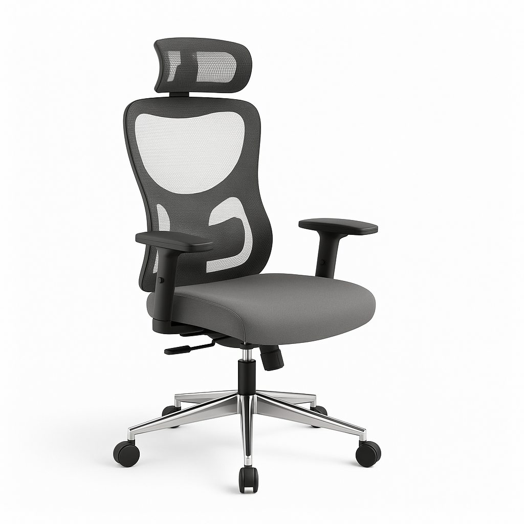 Ergonomic Mesh Office Chair High Back Computer Desk Chair Adjustable Headrest Lumbar Support 3D Armrests Black