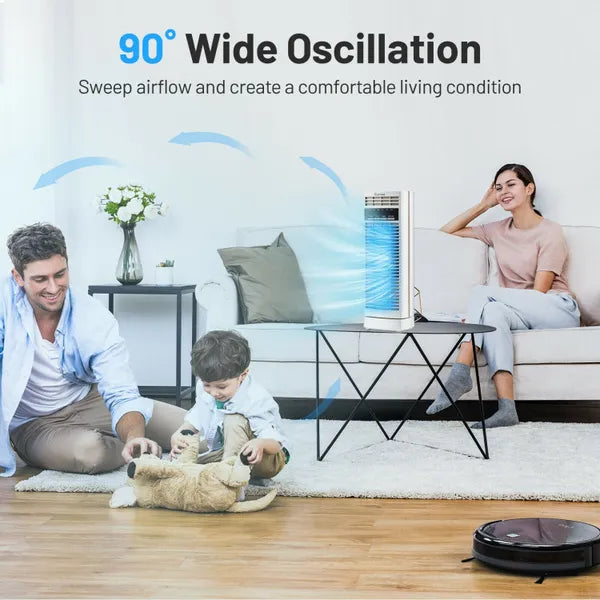 14 Inch Mini Oscillating Tower Fan Electric Desk Fan with 3 Speed and Timer
