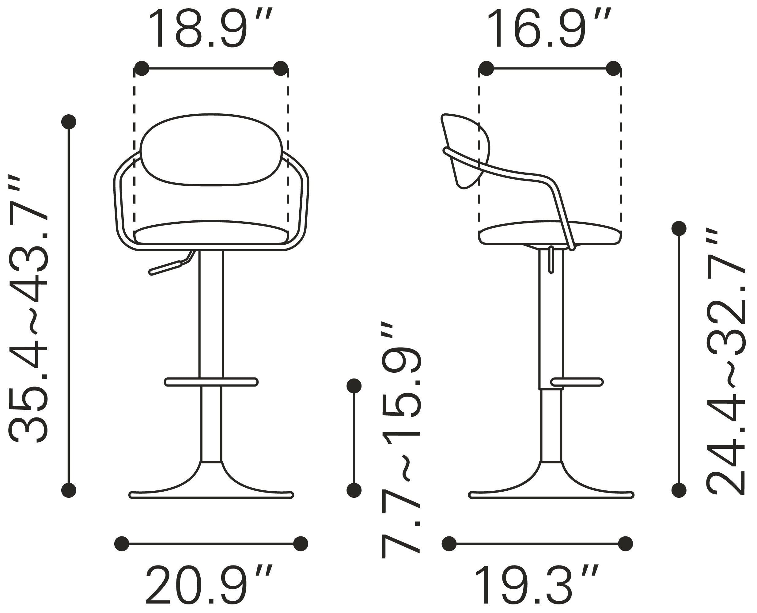 Kirby Barstool Vintage Black & Black