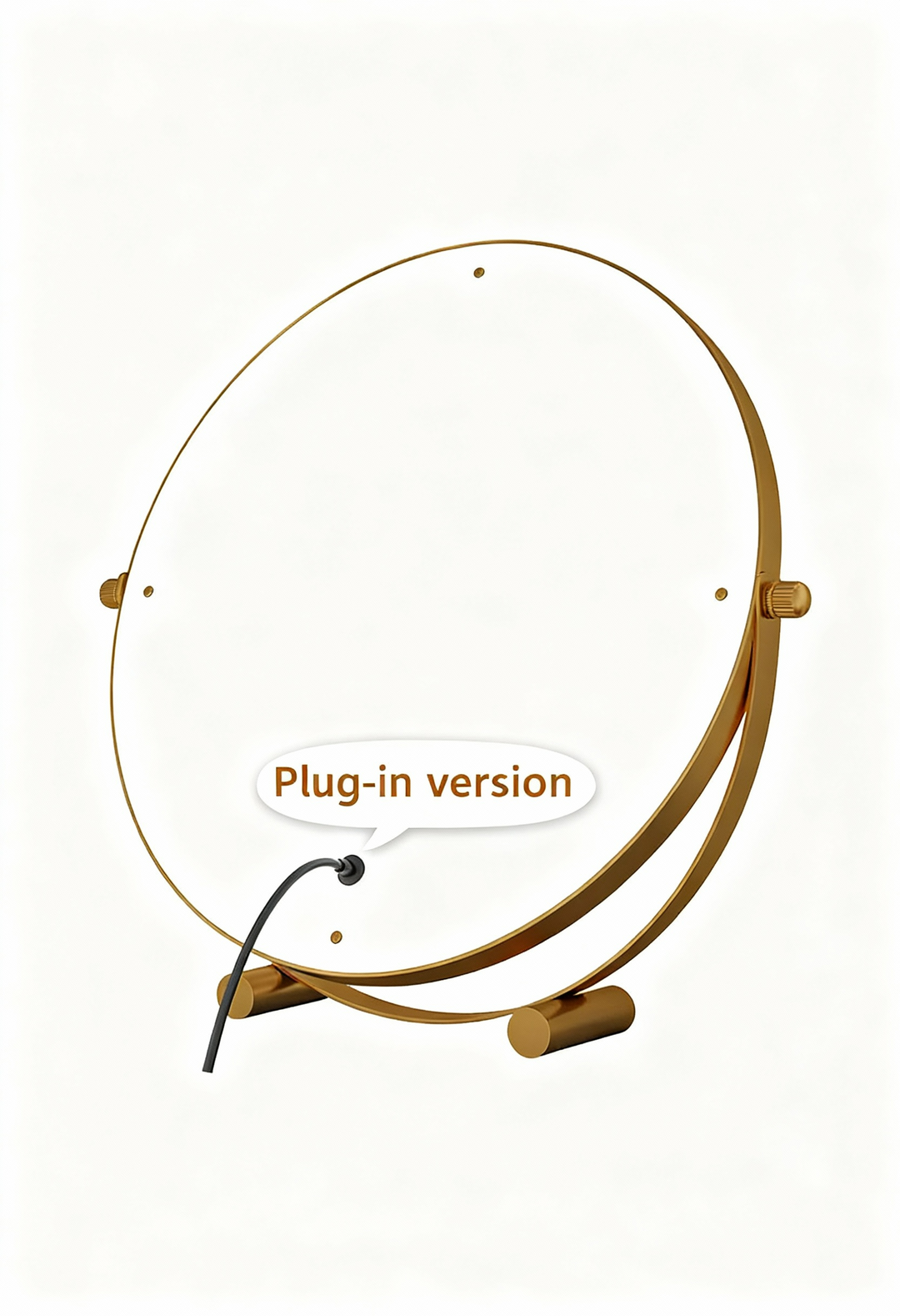 Metal Desktop Makeup Mirror  3-Level LED Lighted Vanity Mirror  Adjustable Rotating Makeup Mirror for Clear Imaging