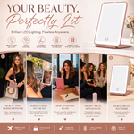 Portable LED Makeup Mirror – Rechargeable, Adjustable Brightness, Compact & Travel-Friendly - 14