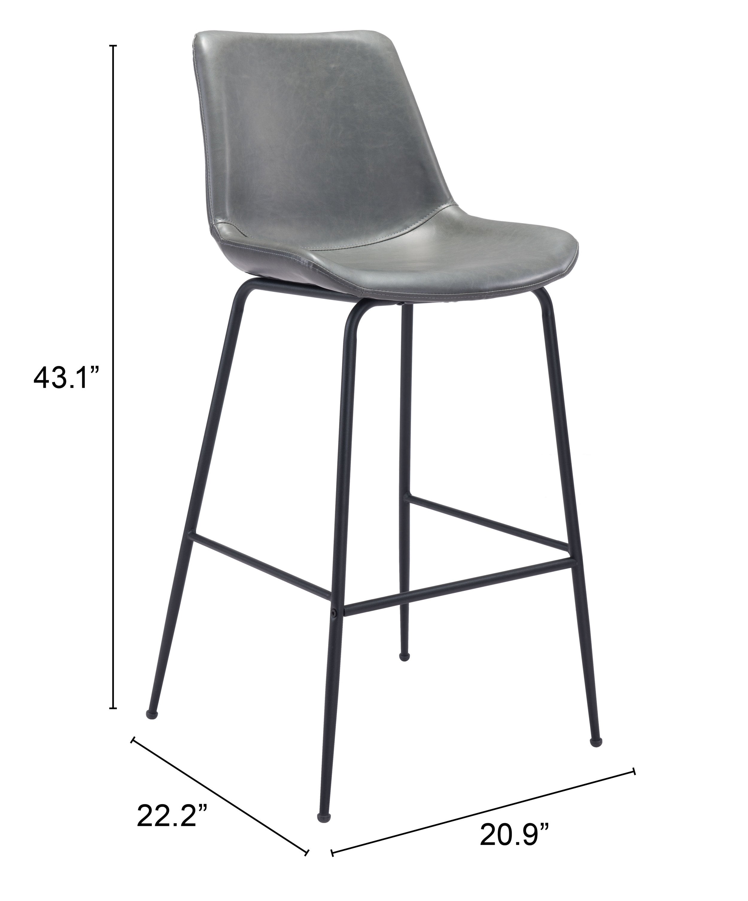 Byron Barstool Gray