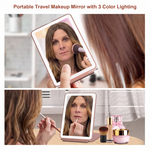 Portable LED Makeup Mirror – Rechargeable, Adjustable Brightness, Compact & Travel-Friendly - 15