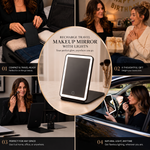 Portable LED Makeup Mirror – Rechargeable, Adjustable Brightness, Compact & Travel-Friendly - 15