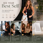 Portable LED Makeup Mirror – Rechargeable, Adjustable Brightness, Compact & Travel-Friendly - 16