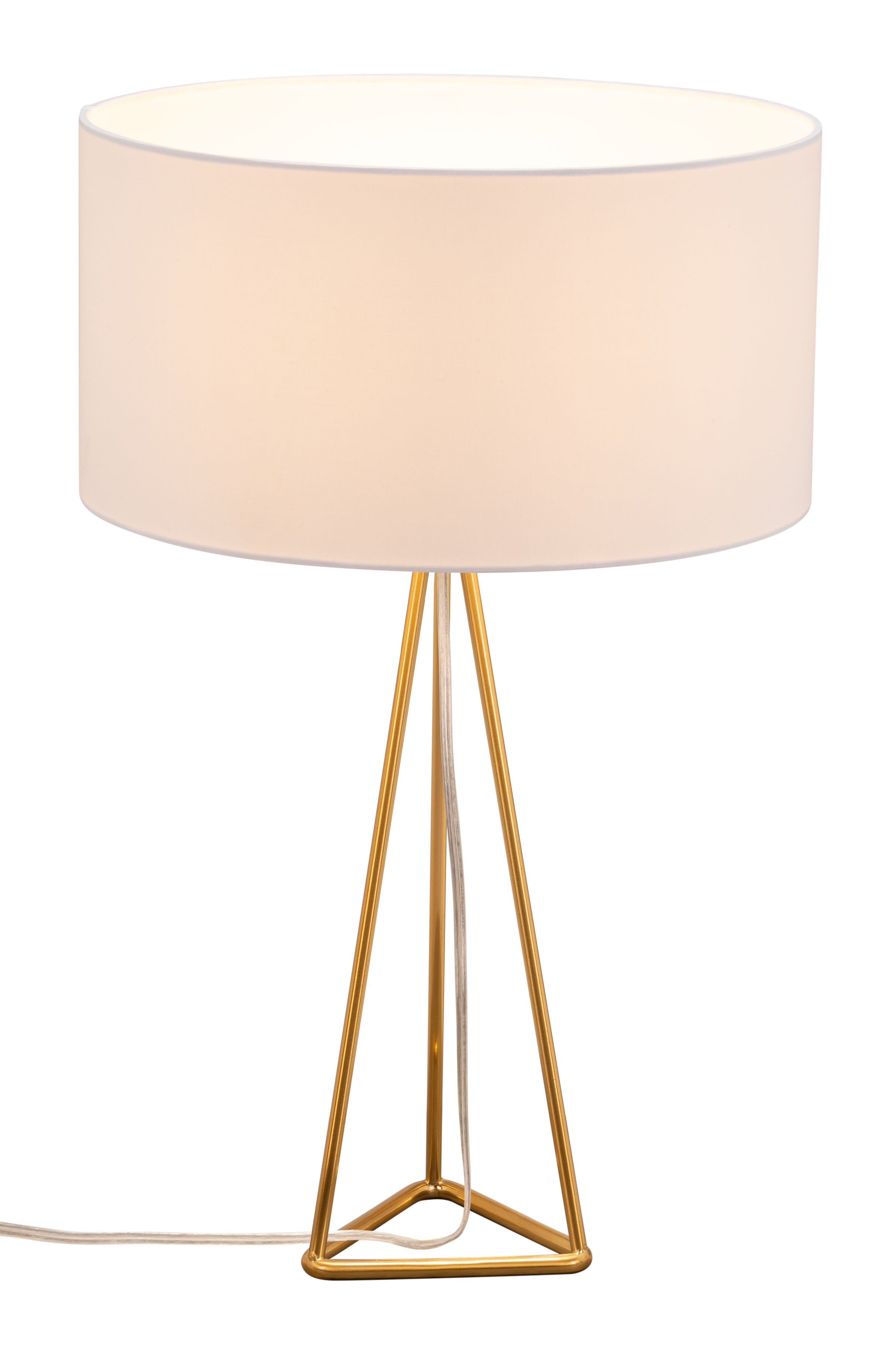 Sascha Table Lamp White & Brass