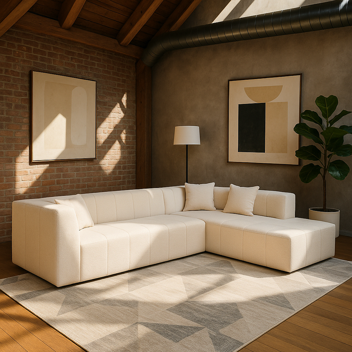 Ultimate Comfort Modular Deep Seat Sectional Sofa with Chaise - Premium Tufted L-Shape Living Room Furniture Set