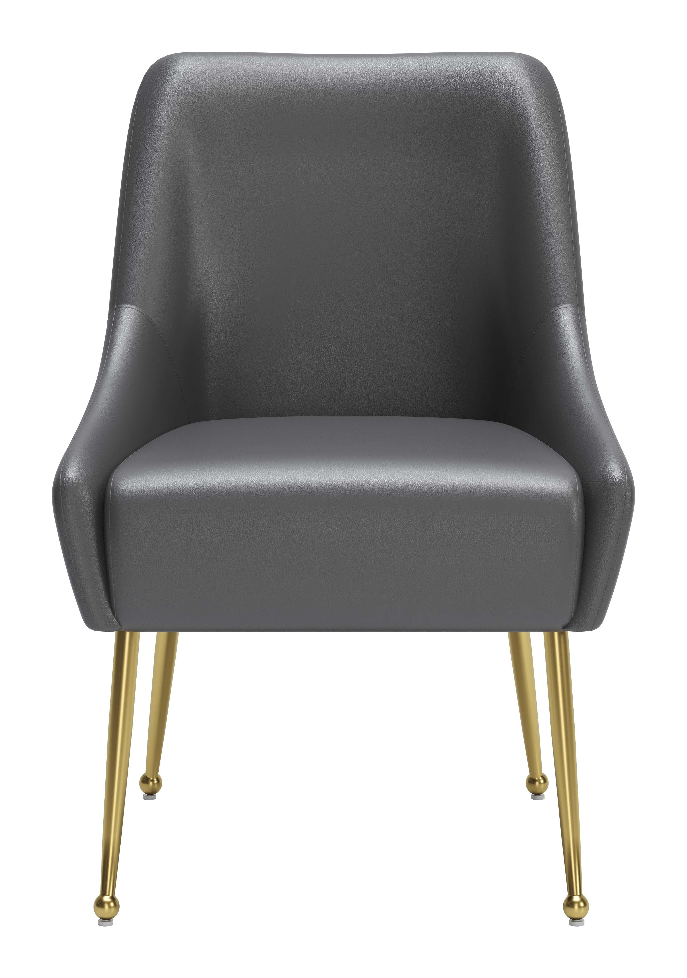 Maxine Dining Chair Gray & Gold