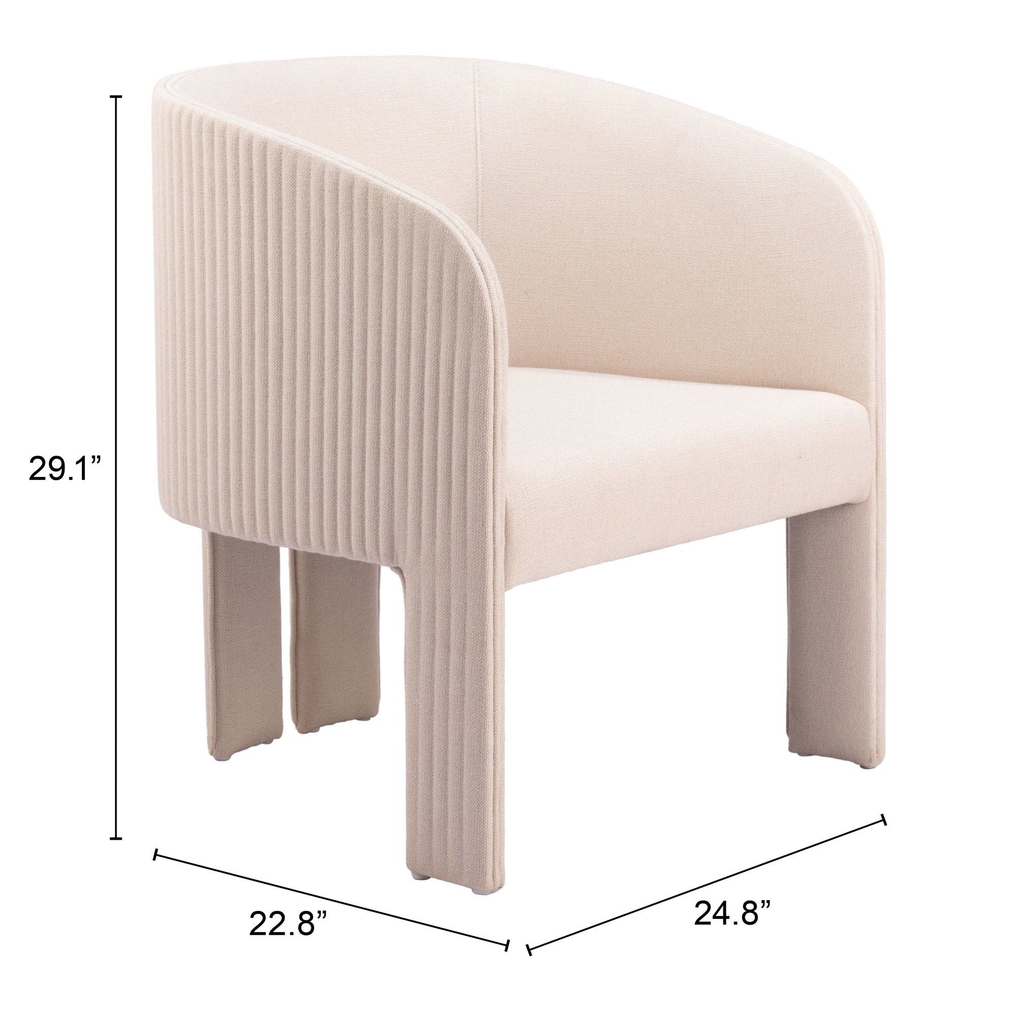 Hull Accent Chair Beige