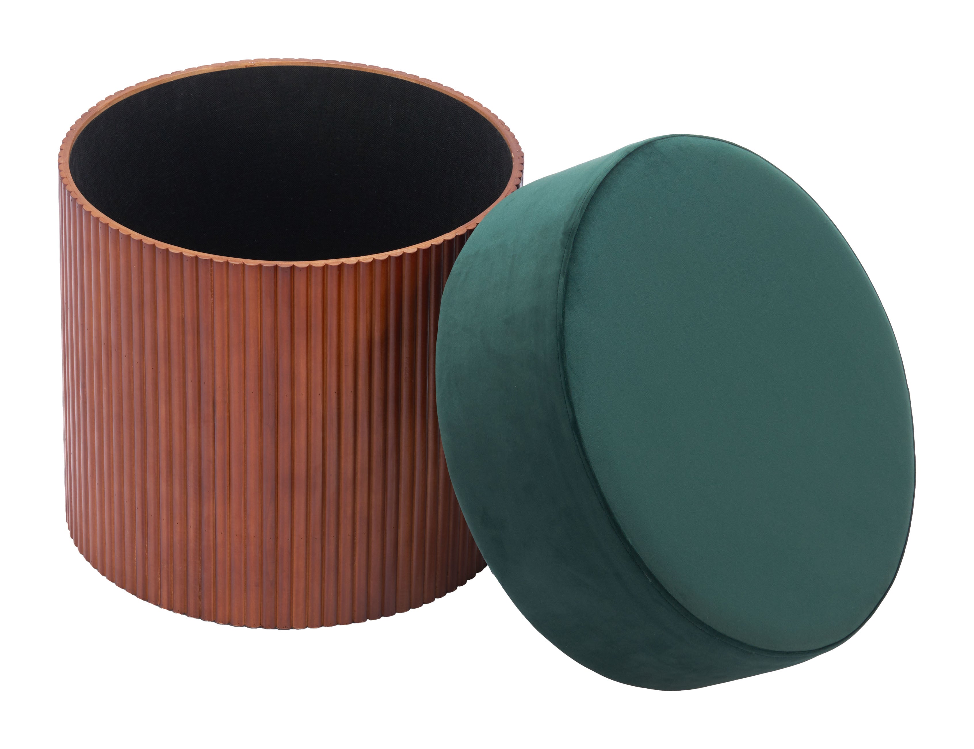 Boto Storage Ottoman Green