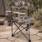 Tri-Lite Stool w/Back, Lightweight Portable Fishing Chair w/Cupholder and Carry Strap, Supports 225-Lb, Portable Outdoor Chair for the Hunting Blind, Camping, Travel, Hiking - 1