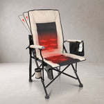 Heated Camping Chair for Adult Outdoor Activities - Portable Folding Heated Chair with 3 Adjustable Heat Levels, Heating Backrest Cushion Support 264LBS for Patio Camping (Battery Not Included) - 1