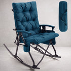 Oversized Folding Rocking Camping Chair with Padded Comfort & Portable Design - 1