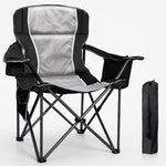 Heavy Duty Portable Folding Camping Chair with Cup Holder & Cooler Pocket - 1