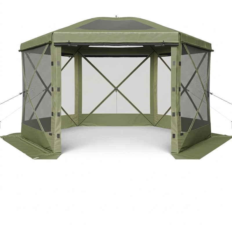 15x15 Pop-Up Gazebo Screen Tent – Large Outdoor Screen House with Mesh Walls & Carry Bag - 1