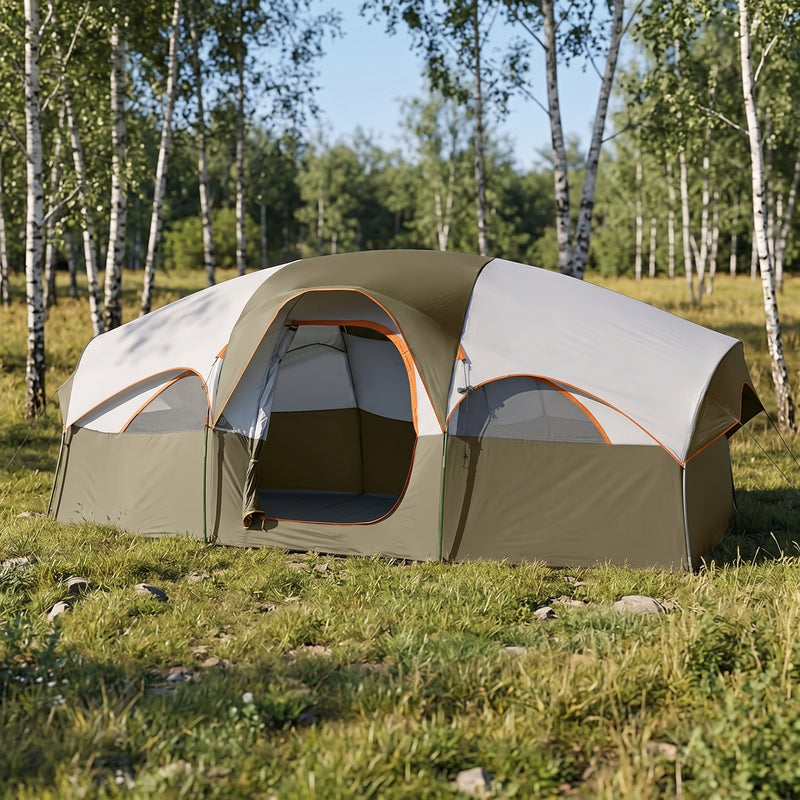 5–8 PERSON FAMILY DOME CAMPING TENT – WATERPROOF OUTDOOR TENT WITH RAINFLY & CARRY BAG - 1