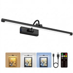 Battery Operated Picture Light for Wall - Rechargeable Cordless LED Art Light with Remote, Timer and Dimming - 1