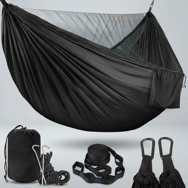 ULTRA-LIGHT HIGH-CAPACITY DOUBLE HAMMOCK WITH NET – 1-2 PERSON, 500 & 772 LB OPTIONS