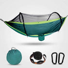 SOLO LIGHTWEIGHT POP-UP HAMMOCK WITH MOSQUITO NET – 1-PERSON CAMPING, 500 LB