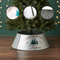 HOMCOM Christmas Tree Collar Steel Tree Ring Skirt Home Xmas Decoration with Christmas Tree Printed, 26" Base, Silver