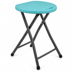 Folding Stool with Metal Frame – Indoor & Outdoor Seating - 1