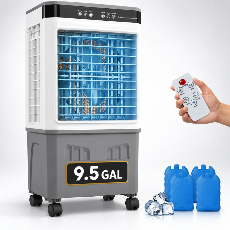 3-in-1 Evaporative Air Cooler Tower Fan with Remote Control - 1