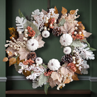 PUMPKIN WREATH FOR FRONT DOOR – FALL FARMHOUSE DÉCOR - 1